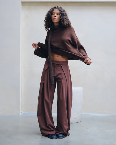 TILTIL Wide Lela Pantalon Bruin - Things I Like Things I Love