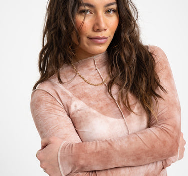 TILTIL Yole Seamed Mesh Longsleeve Sand - Things I Like Things I Love