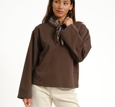 TILTIL Yara Sjaal Satin Bruin