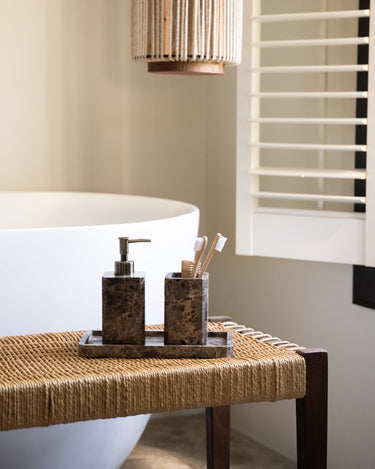 Toothbrush Holder Royal Marble Brown - Things I Like Things I Love