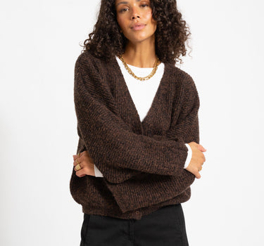 Topshop Rene Cardigan Chocolate Bruin - Things I Like Things I Love