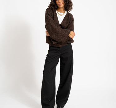 Topshop Rene Cardigan Chocolate Bruin - Things I Like Things I Love