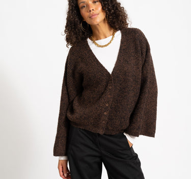 Topshop Rene Cardigan Chocolate Bruin - Things I Like Things I Love