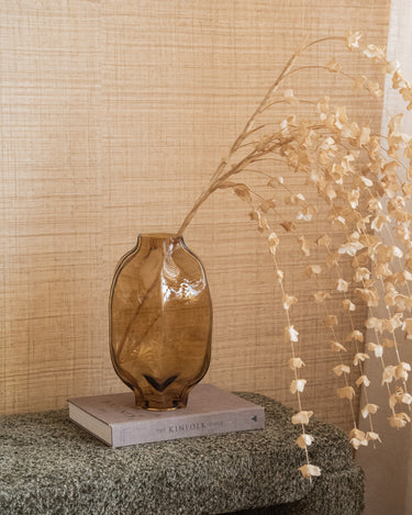 Vase Glass Falzes Amber - Things I Like Things I Love