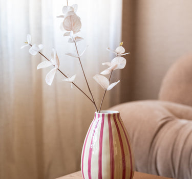 Vase Stripe Beige/Pink - Things I Like Things I Love