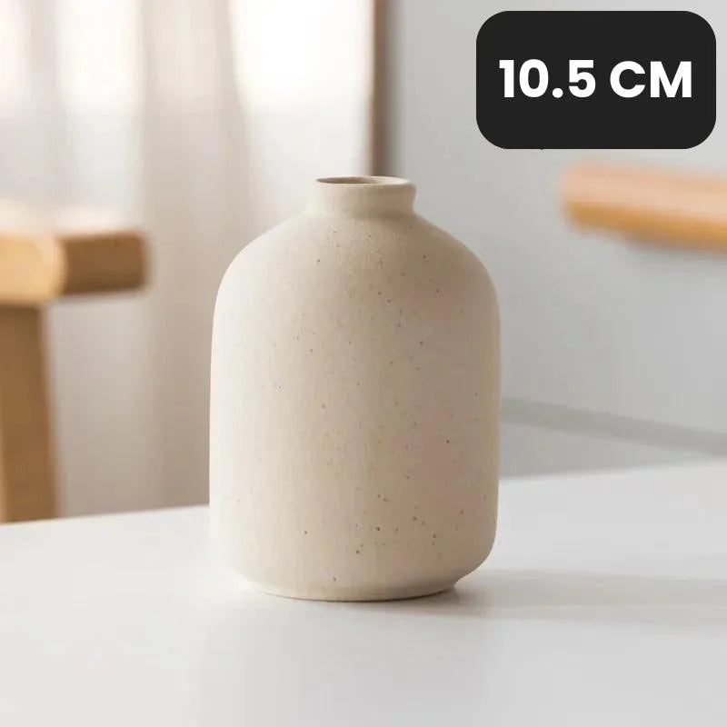 Vaso de Cerâmica Nórdico Design Minimalista para Decoração Lenogue Mod. 04
