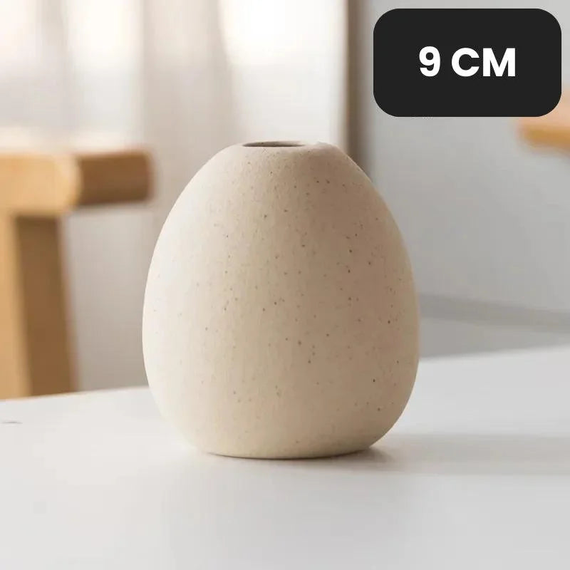 Vaso de Cerâmica Nórdico Design Minimalista para Decoração Lenogue Mod. 03