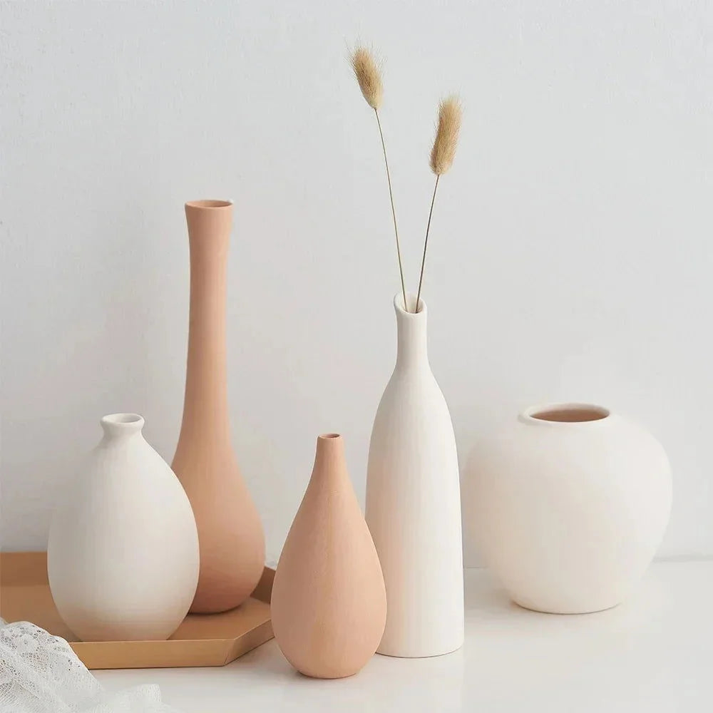 Vaso de Cerâmica para Arranjos Florais Design Moderno Lenogue