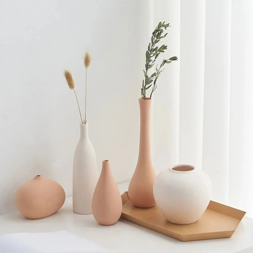 Vaso de Cerâmica para Arranjos Florais Design Moderno Lenogue