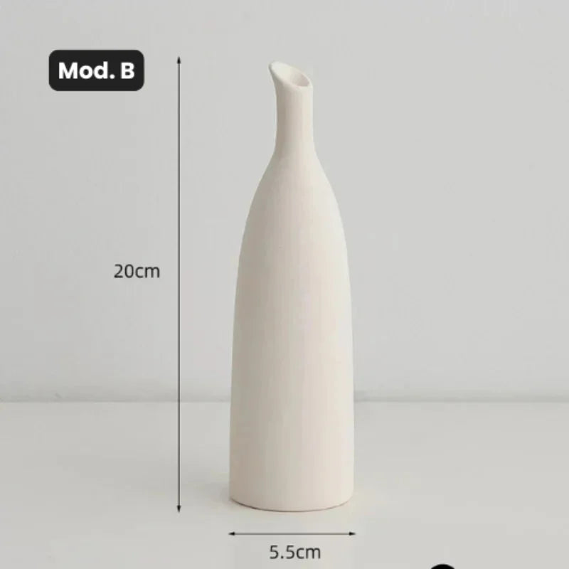 Vaso de Cerâmica para Arranjos Florais Design Moderno Lenogue Mod. b