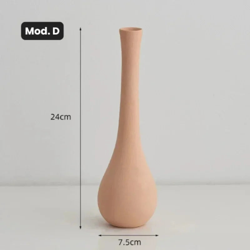 Vaso de Cerâmica para Arranjos Florais Design Moderno Lenogue Mod. d