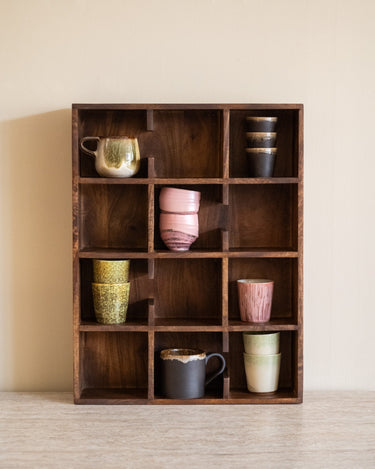 Wandkast Cups Hout Bruin - Things I Like Things I Love