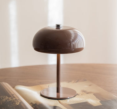 Wireless Table Lamp Margate Burgundy / Brown - Things I Like Things I Love