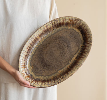 X - Large Serving Plate Mocha - Things I Like Things I Love