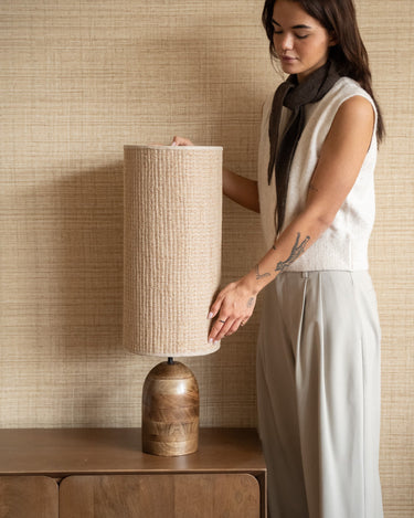 X - Large Table Lamp Gada Wood - Things I Like Things I Love