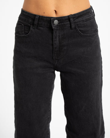 Yolanda Wide Leg Straight Black - Things I Like Things I Love
