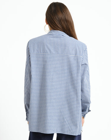 Zallie Button Shoulderpad Shirt - Things I Like Things I Love