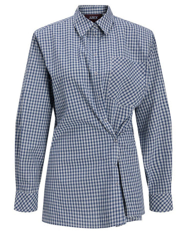 Zallie Button Shoulderpad Shirt - Things I Like Things I Love
